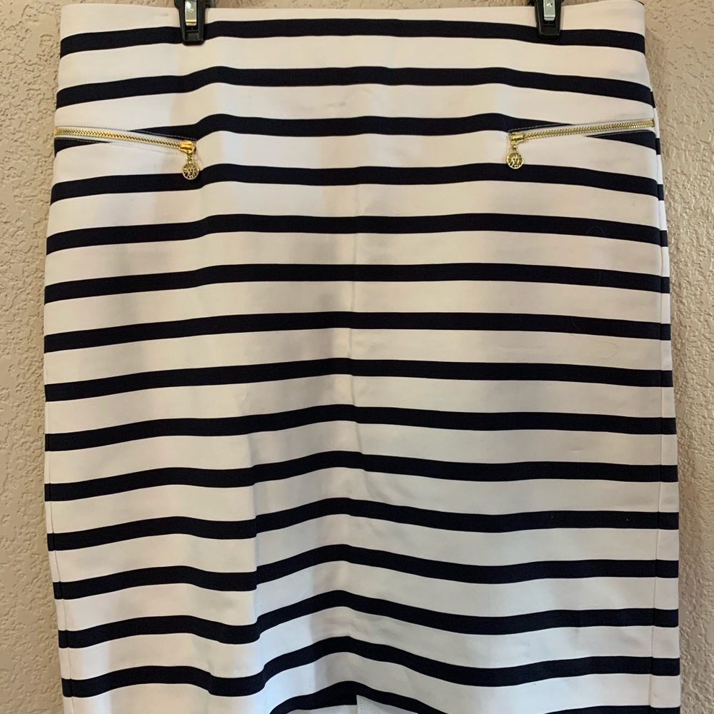 Anne Klein striped pencil skirt